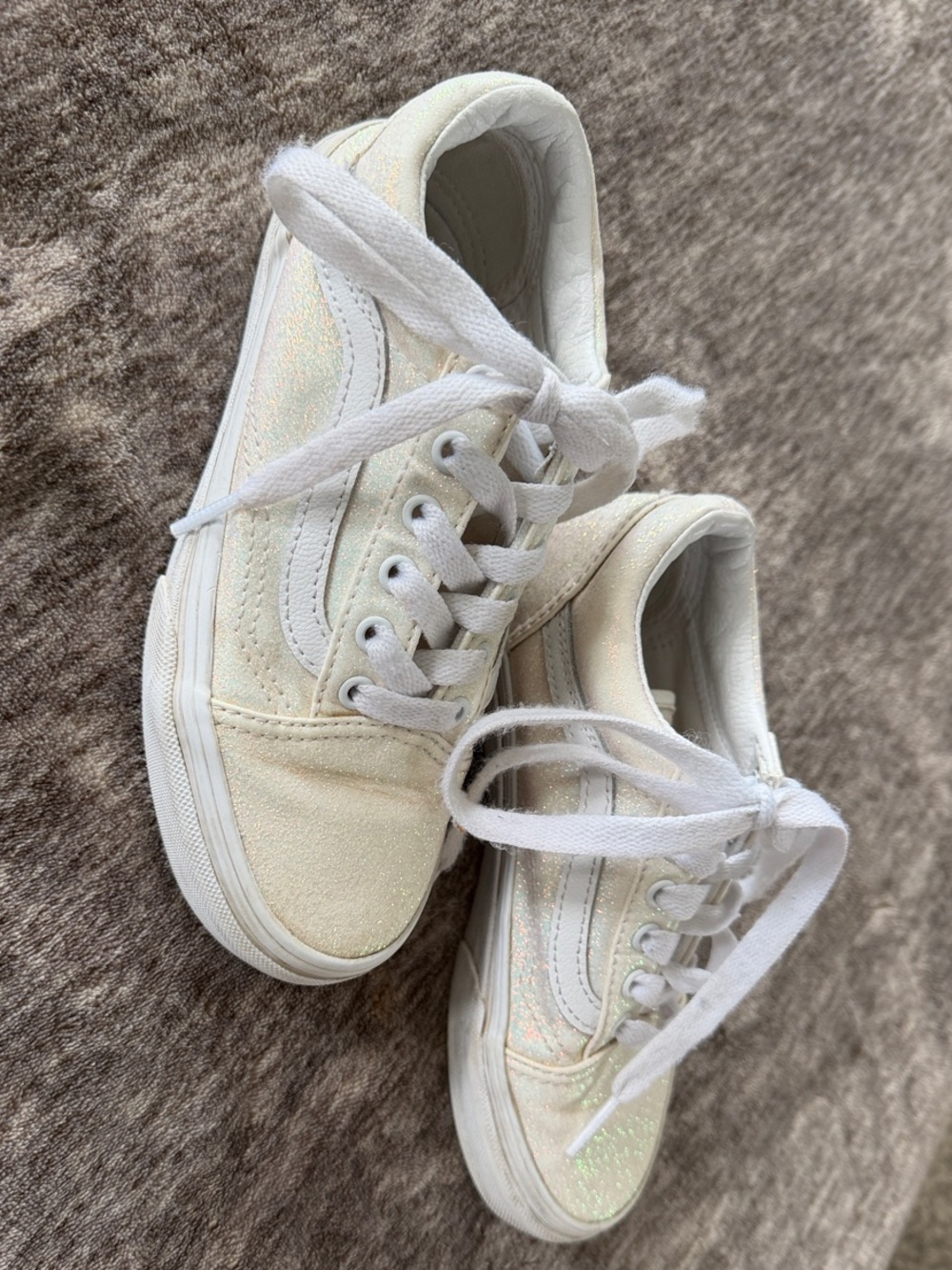 Vans Iridescent White Low-Top Skate Pro Sneakers